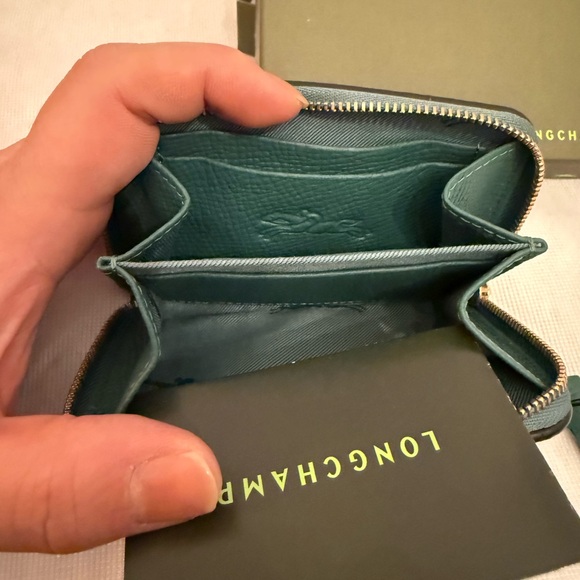 Longchamp Mailbox Green Leather Wallet - Picture 3 of 3